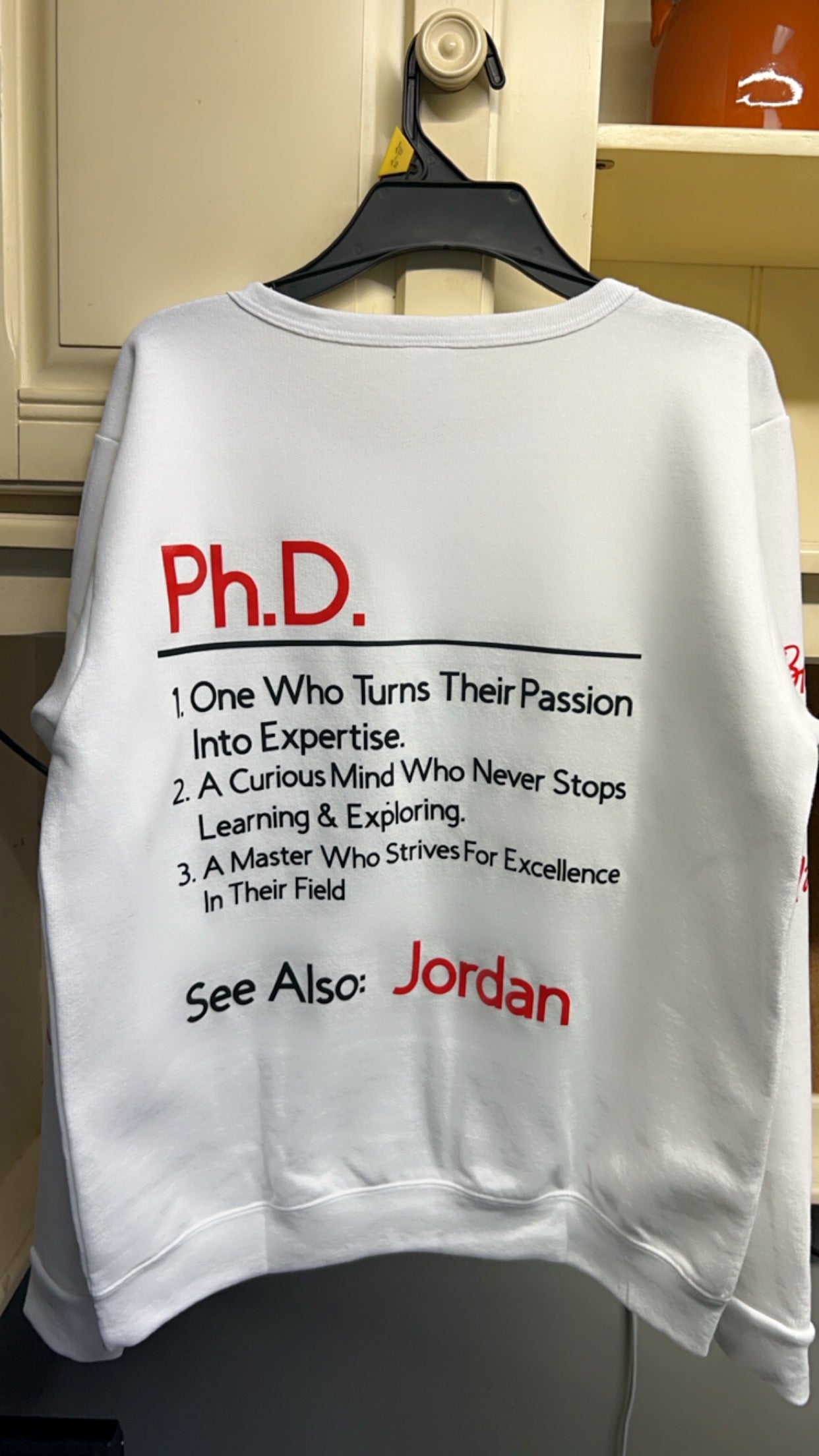 Personalized PhD sweatshirts