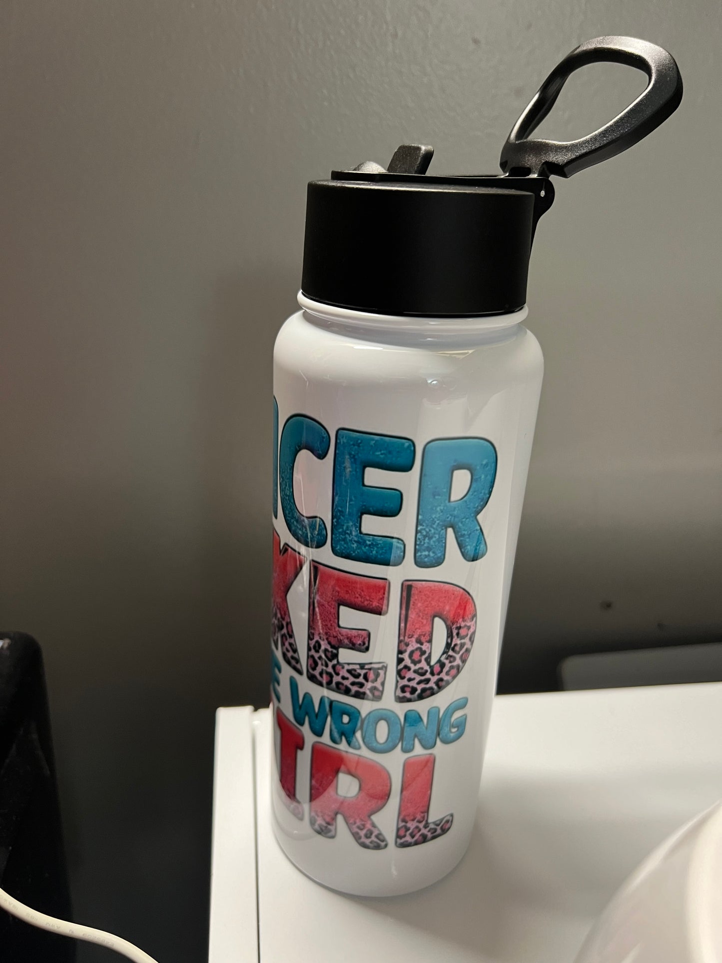 Cancer picked the wrong girl Waterbottle