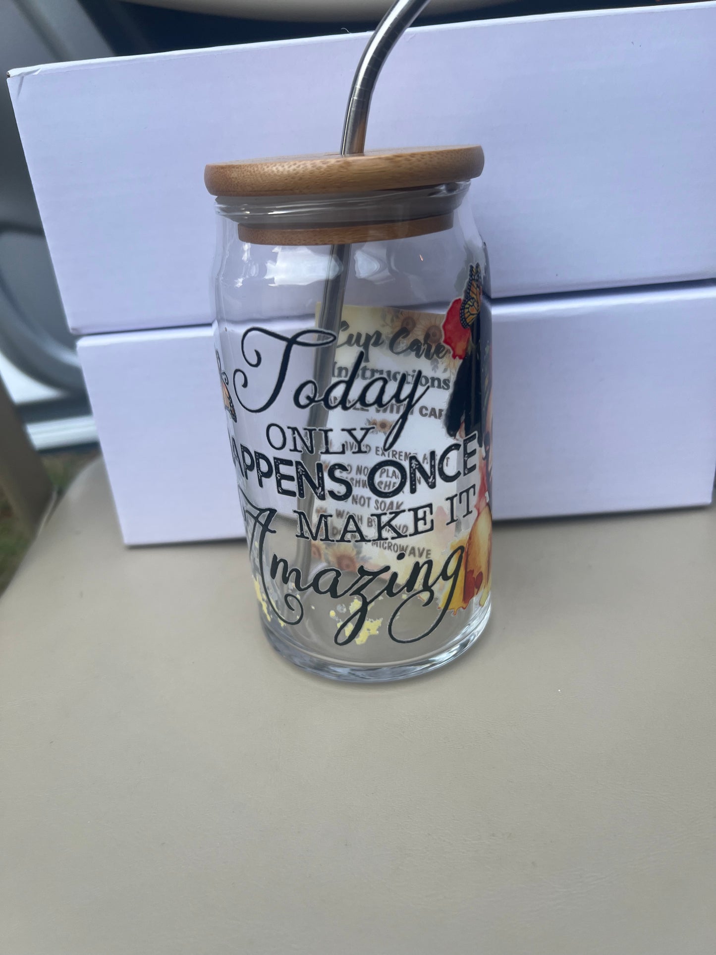 Inspirational Glass Cup