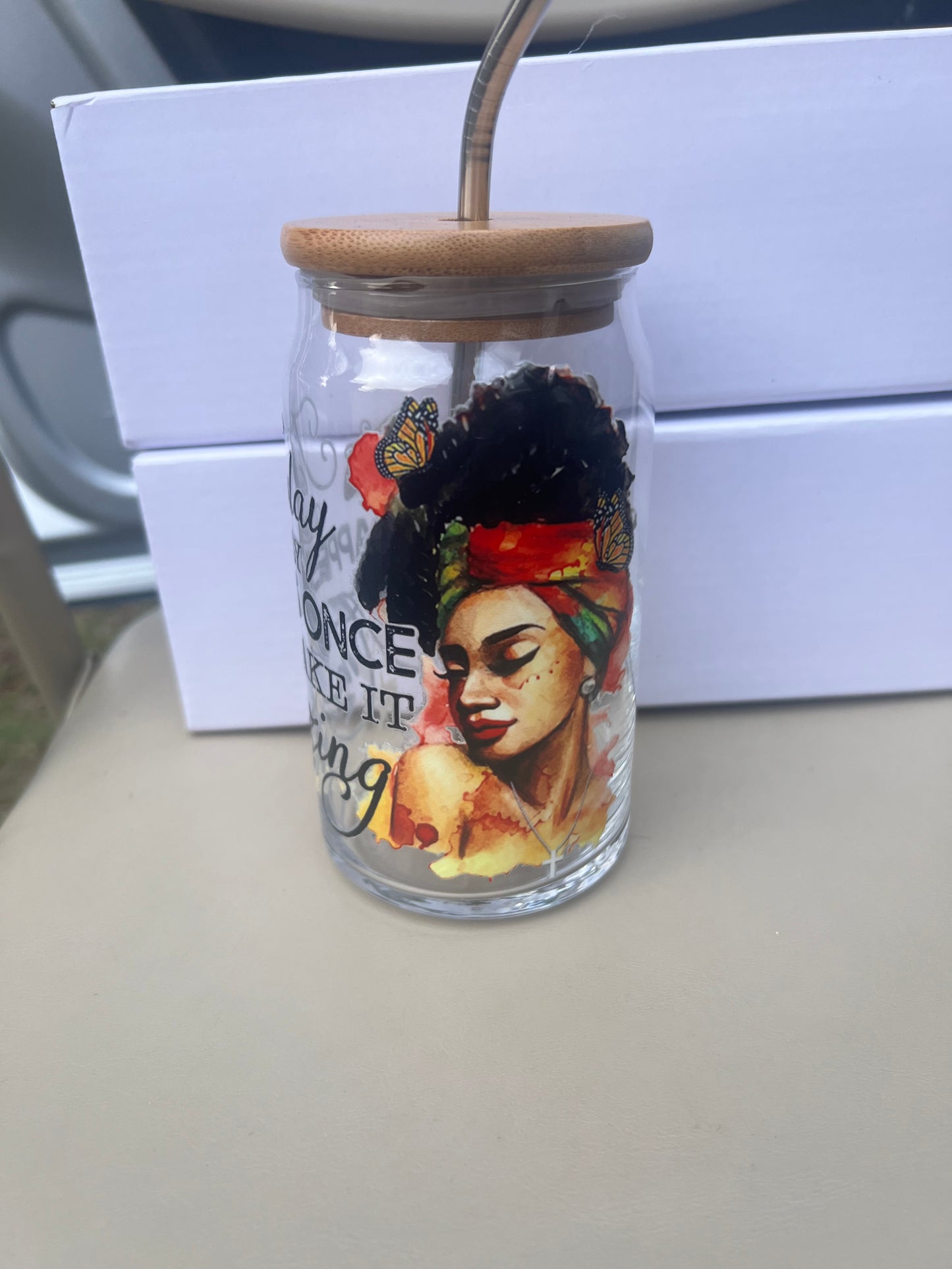 Inspirational Glass Cup