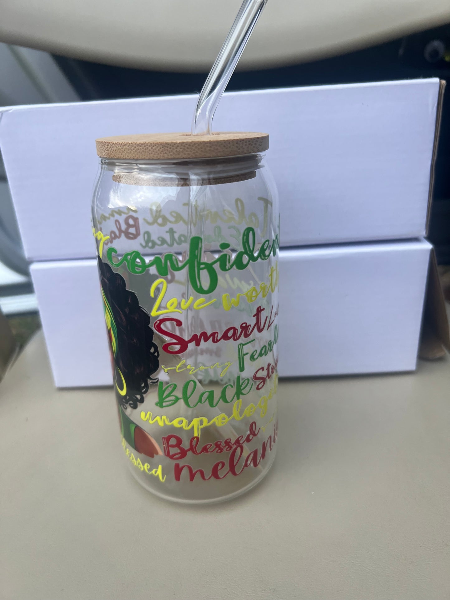 Inspirational Glass Cup