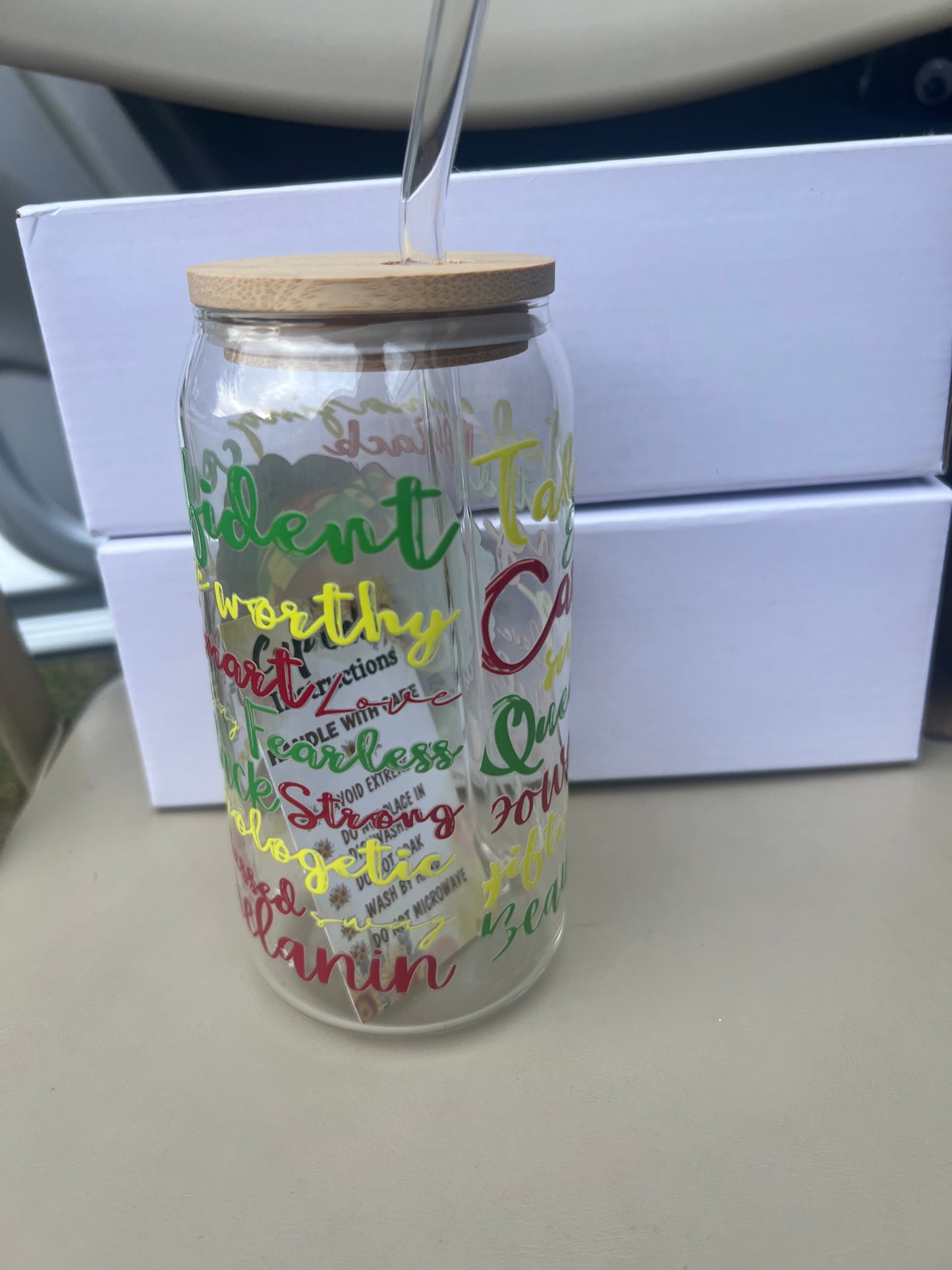 Inspirational Glass Cup